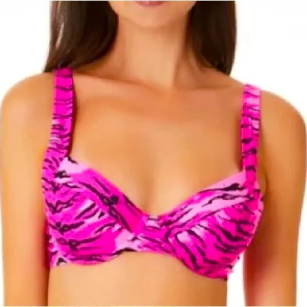 🛍️California Waves Women’s Junior’s Topaz 🎉Tiger Bralette Bikini 👙 Top Small